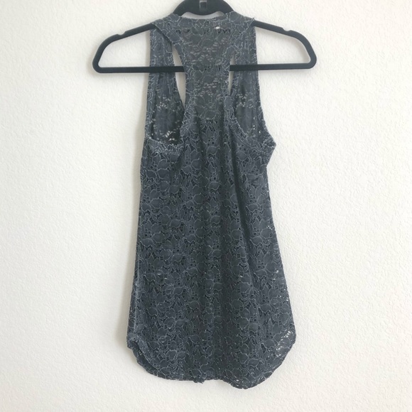 Morrison Grey Racer Back Lace Tank - Picture 4 of 6